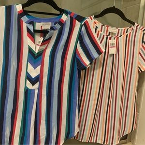 2 business casual Van Heusen short sleeve tops. Size XXS